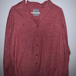 Size M L. L. Bean Button Down Long Sleeve Shirt